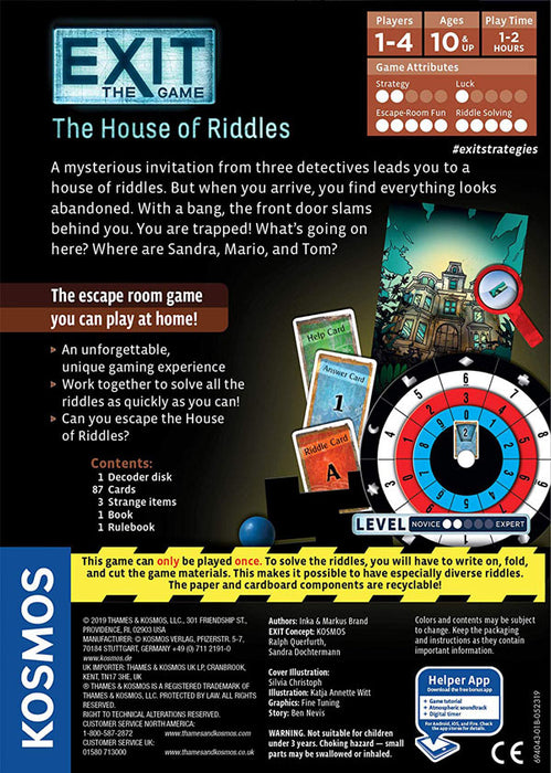 EXIT The House of Riddles - Pastime Sports & Games