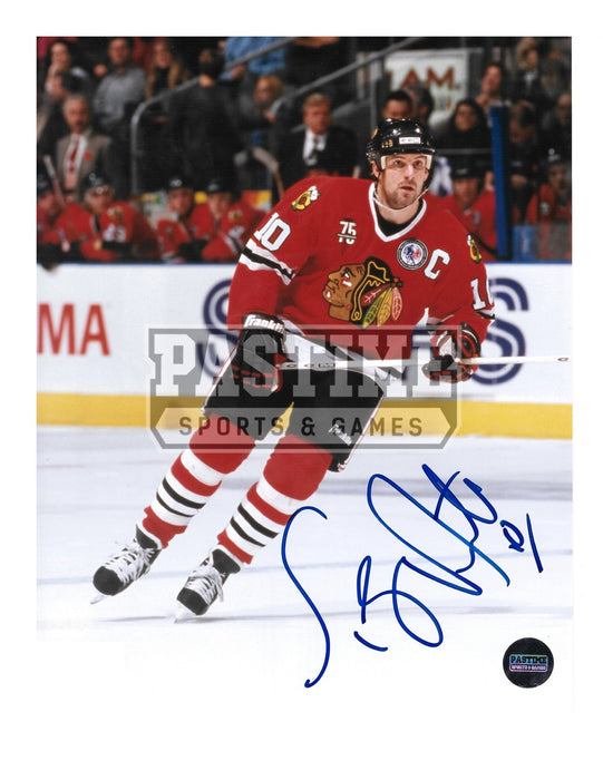Tony Amonte Autographed 8X10 Chicago Blackhawks Home Jersey (Skating) - Pastime Sports & Games