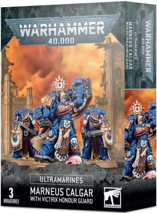 Warhammer 40,000 Ultramarines Marneus Calgar With Victrix Honour Guard (55-21) - Pastime Sports & Games