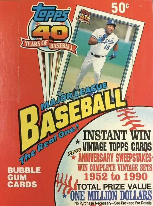 1991 Topps 40 Years of Baseball Hobby Wax - Pastime Sports & Games