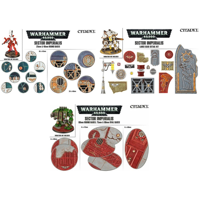 Warhammer 40,000 Citadel Sector Imperialis Bases - Pastime Sports & Games