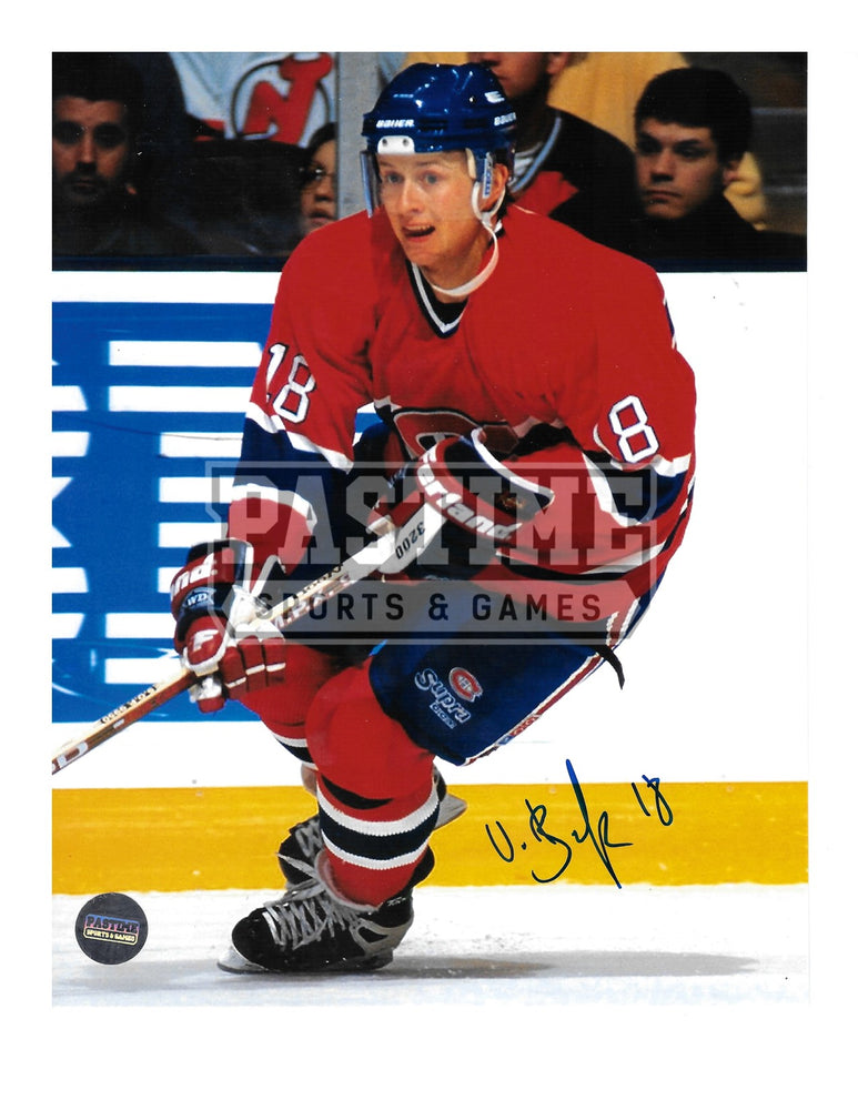 Valeri Bure Autographed 8X10 Montreal Canadians Home Jersey (Skating) - Pastime Sports & Games