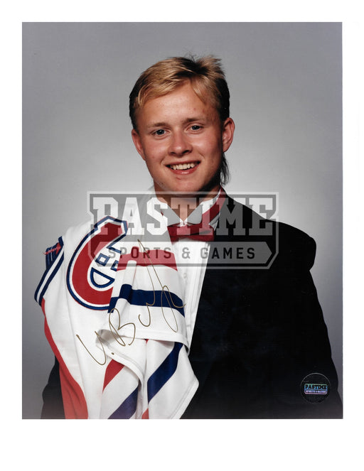 Valeri Bure Autographed 8X10 Montreal Canadians Away Jersey (Pose) - Pastime Sports & Games