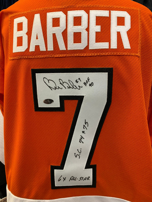 Bill Barber Autographed Philidelphia Flyers Home Hockey Jersey - Pastime Sports & Games