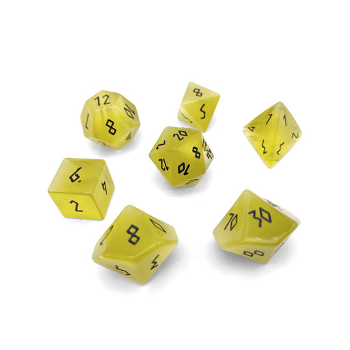 Norse Foundry 7pc RPG Gemstone Set Yellow Cats Eye - Pastime Sports & Games