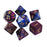 Chessex 7pc RPG Dice Set Blue & Purple/Gold CHX26428 - Pastime Sports & Games
