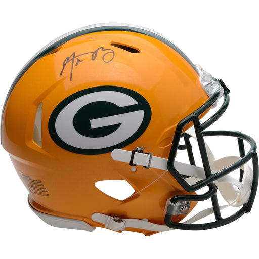 Aaron Rodgers Green Bay Packers Autographed Riddell Speed Authentic Helmet - Pastime Sports & Games
