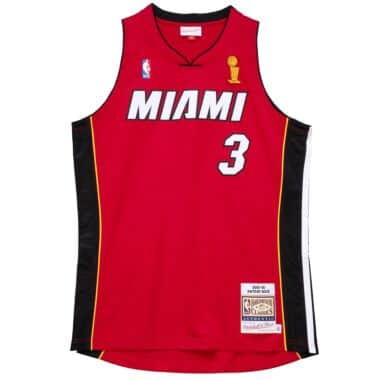 Miami Heat Dwayne Wade 2005-06 Mitchell & Ness Authentic Red Basketball Jersey - Pastime Sports & Games
