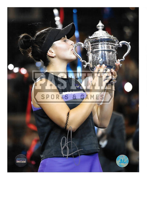 Bianca Andreescu Autographed 11X14 Tennis Champion (Kissing Cup) - Pastime Sports & Games