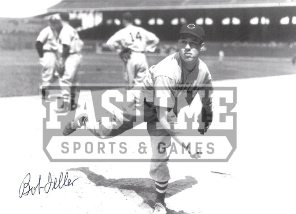Bob Feller Autographed 8X10 Cleveland Indians (Throwing Ball) - Pastime Sports & Games
