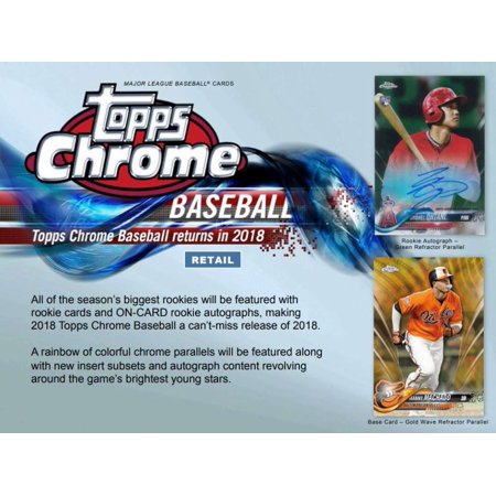 2018 Topps Chrome Baseball Hobby Box - Pastime Sports & Games