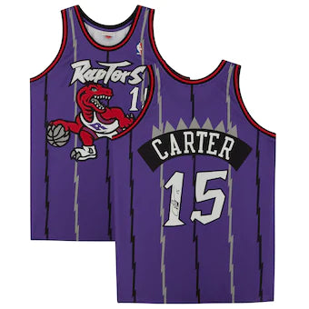 Vince Carter Autographed Toronto Raptors Mitchell Ness Pro Basketball Jersey Pastime Sports Games