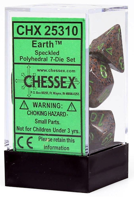 Chessex 7pc RPG Dice Set Speckled Earth CHX25310 - Pastime Sports & Games