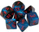 Chessex 7pc RPG Dice Set Gemini Black Starlight/Red CHX26458 - Pastime Sports & Games