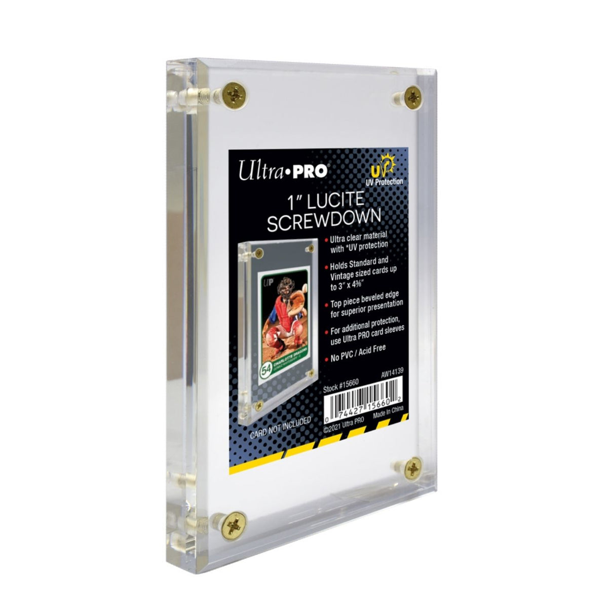 Ultra Pro 1" Lucite Screwdown With UV Protection Pastime Sports & Games