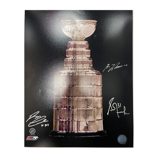 Guy Lafleur, Grant Fuhr, & Reggie Leach Autographed 11X14 Photo (Stanley Cup) - Pastime Sports & Games