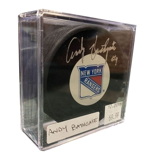 Andy Bathgate Autographed Hockey Puck - Pastime Sports & Games