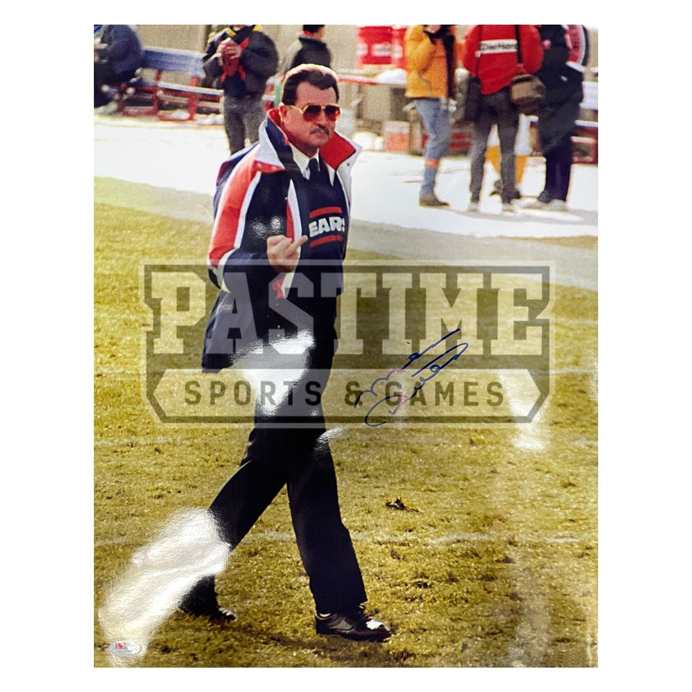 Mike Ditka Autographed 16X20 Chicago Bears (Fingering Camera) - Pastime Sports & Games