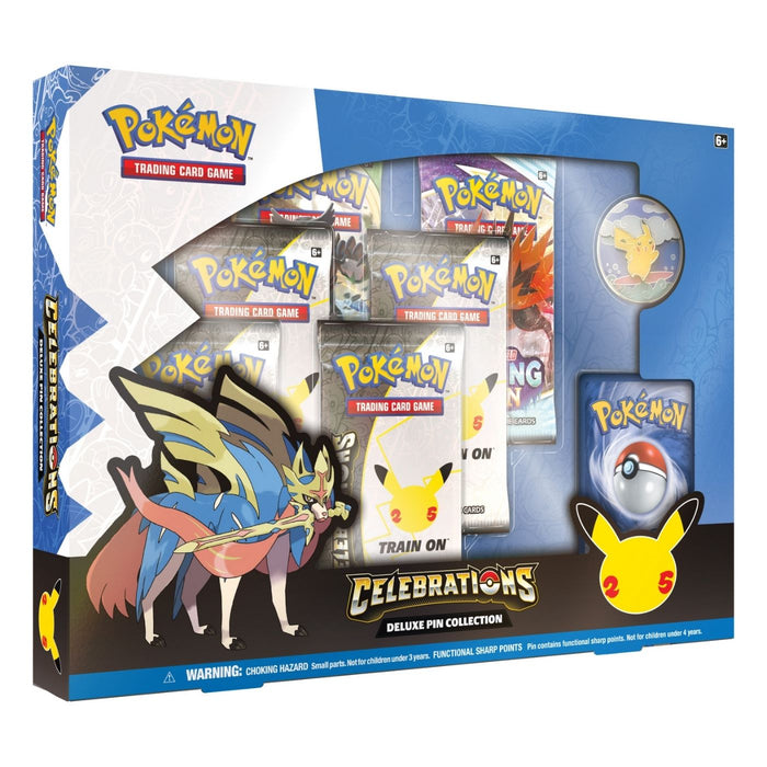 Pokemon Celebrations Deluxe Pin Collection Zacian PRE-ORDER - Pastime Sports & Games