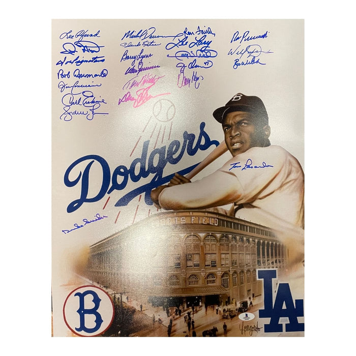 Los Angeles Dodgers Greats Autographed Baseball 16x20 Photo - Pastime Sports & Games