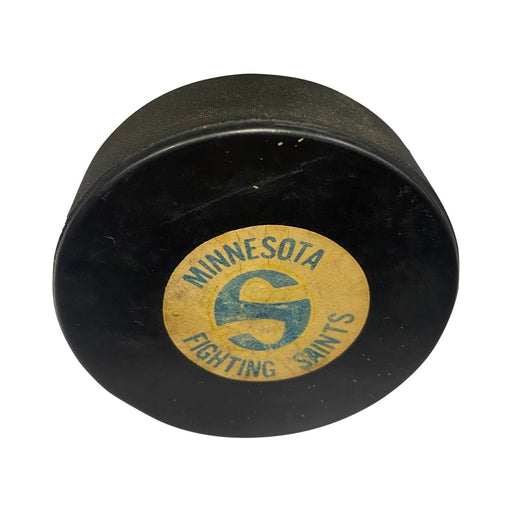 Vintage Minnesota Fighting Saints Hockey Puck - Pastime Sports & Games