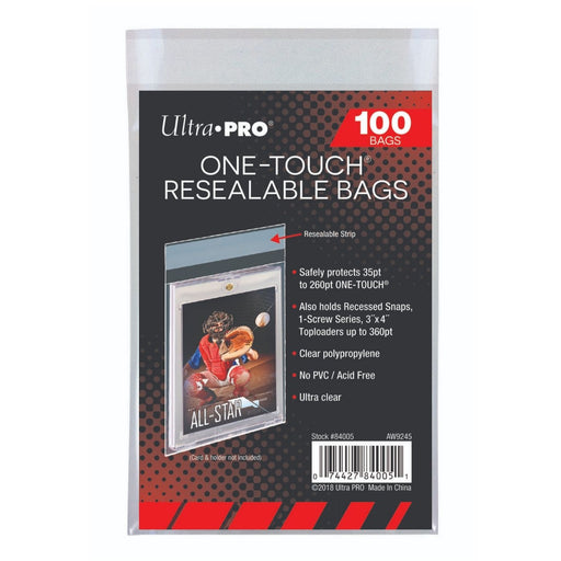Ultra Pro One-Touch Resealable Bags - Pastime Sports & Games