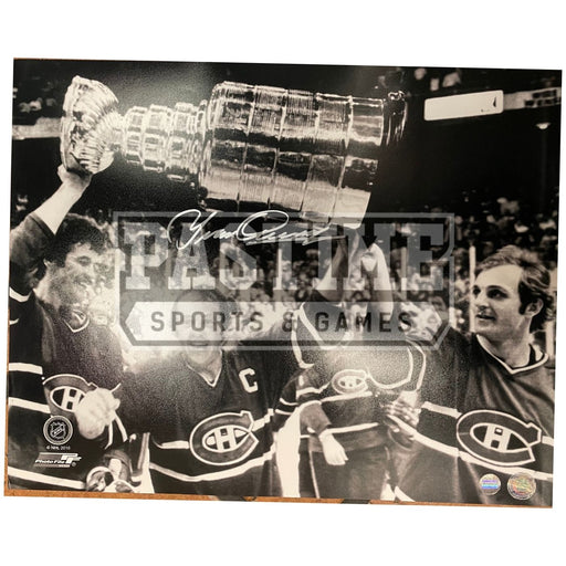 Yvan Cournoyer Autographed 16X20 Photo - Pastime Sports & Games
