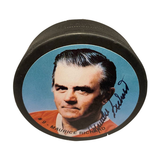 Maurice Richard Autographed Photo Puck - Pastime Sports & Games