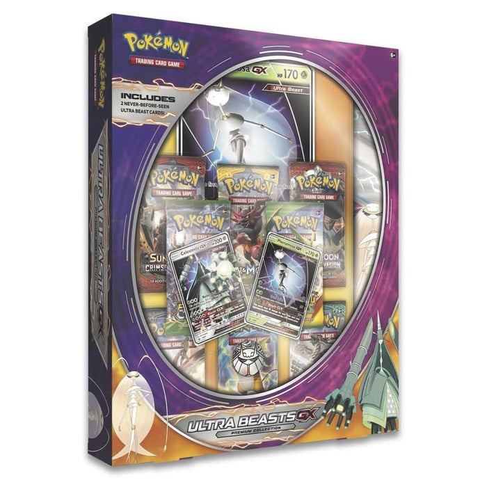 Pokemon Ultra Beasts GX Premium Collection (1x Evolutions, 1x Steam Siege, 1x Fates Collide, 1x Sun and Moon 1x Burning Shadows, 1x Guardians Rising, 2x Crimson Invasion) - Pastime Sports & Games