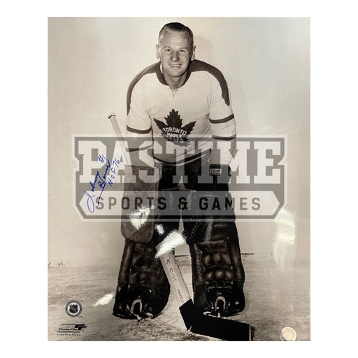 Johnny Bower Autographed 16X20 Toronto Maple Leafs (Black & White) - Pastime Sports & Games