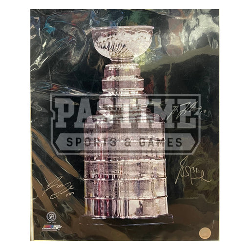 Phil Esposito, Guy Lafleur, & Reggie Leach Autographed Hockey 16X20 Stanley Cup - Pastime Sports & Games