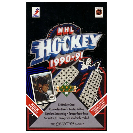 1990/91 Upper Deck NHL Hockey Hi High Number Wax Box - Pastime Sports & Games
