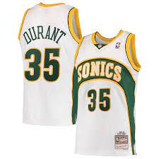 2007-08 Seattle Super Sonics Kevin Durant Mitchell & Ness White Basketball Jersey - Pastime Sports & Games