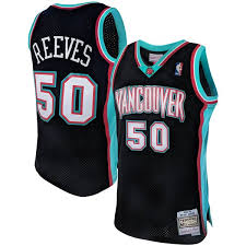 2000/01 Bryant Reeves Vancouver Grizzlies Alternate Home Basketball Jersey (Black Mitchell & Ness) - Pastime Sports & Games
