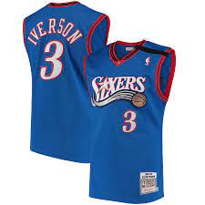 Blue best sale iverson jersey