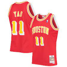 2004-05 Houston Rockets Yao Ming Mitchell & Ness Red Basketball Jersey - Pastime Sports & Games