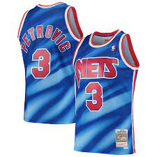 New jersey Nets Drazen Petrovic 1990/91 Mitchell & Ness Blue Basketball Jersey - Pastime Sports & Games