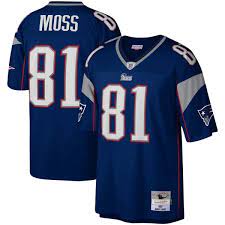 New England Patriots Randy Moss Mitchell & Ness Navy Football Jersey - Pastime Sports & Games