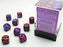 Chessex 36 D6 Dice Set Gemini Blue-Purple/Gold CHX26828 - Pastime Sports & Games