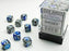 Chessex 36 D6 Dice Set Gemini Blue-Steel/White CHX26823 - Pastime Sports & Games