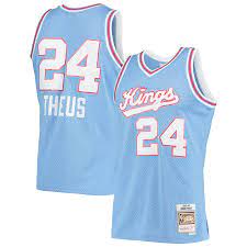 1985-86 Sacramento Kings Reggie Theus Mitchell & Ness Blue Basketball Jersey - Pastime Sports & Games