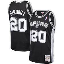2002-03 San Antonio Manu Ginobili Mitchell & Ness Black Basketball Jersey - Pastime Sports & Games