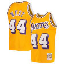 1971-72 Los Angeles Lakers Jerry West Mitchell & Ness Yellow Basketball Jersey - Pastime Sports & Games