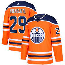 Edmonton Oilers Leon Draisaitl 2021/22 Adidas Home Orange Hockey Jersey - Pastime Sports & Games