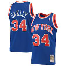 1991-92 New York Knicks Charles Oakley Mitchell & Ness Blue Basketball Jersey - Pastime Sports & Games