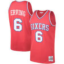 1982-83 Philadelphia 76ers Julius Erving Mitchell & Ness Red Basketball Jersey - Pastime Sports & Games