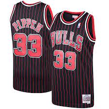 Chicago Bulls Scottie Pippen 1995-96 Mitchell & Ness Black Basketball Jersey - Pastime Sports & Games