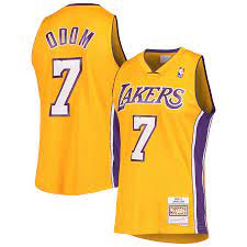 Los Angeles Lakers Lamar Odom 2009-10 Mitchell And Ness Yellow Basketball Jersey - Pastime Sports & Games
