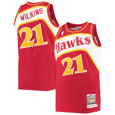1986-87 Atlanta Hawks Dominique Wilkins Mitchell & Ness Red Basketball Jersey - Pastime Sports & Games