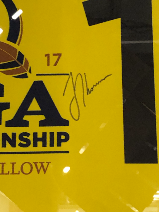 Justin Thomas Autographed Framed Golf Flag - Pastime Sports & Games